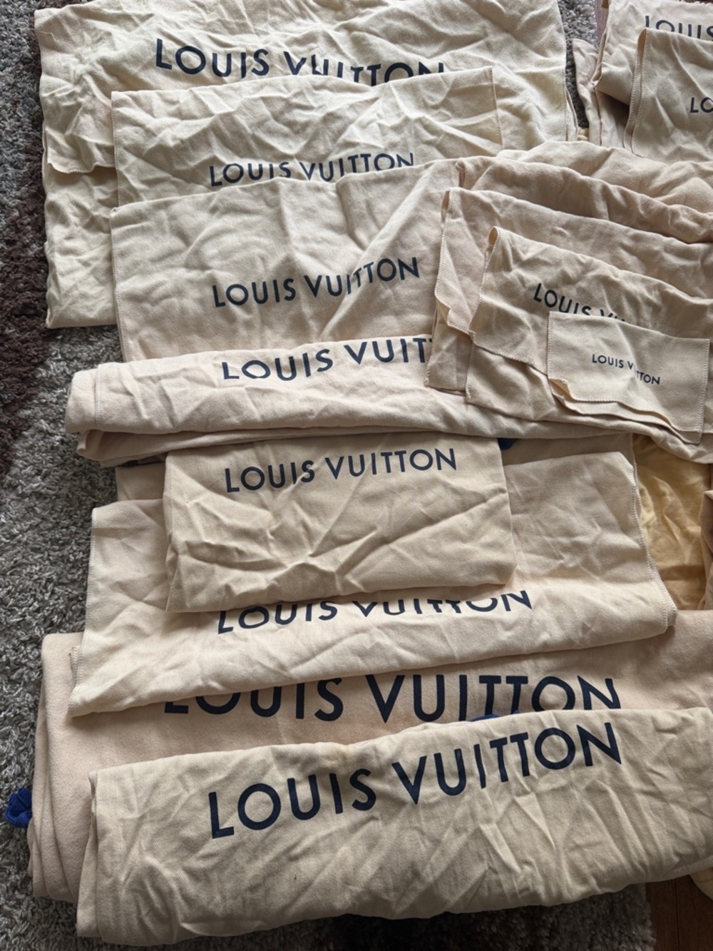Louis Vuitton Cream Dust Bag assortment